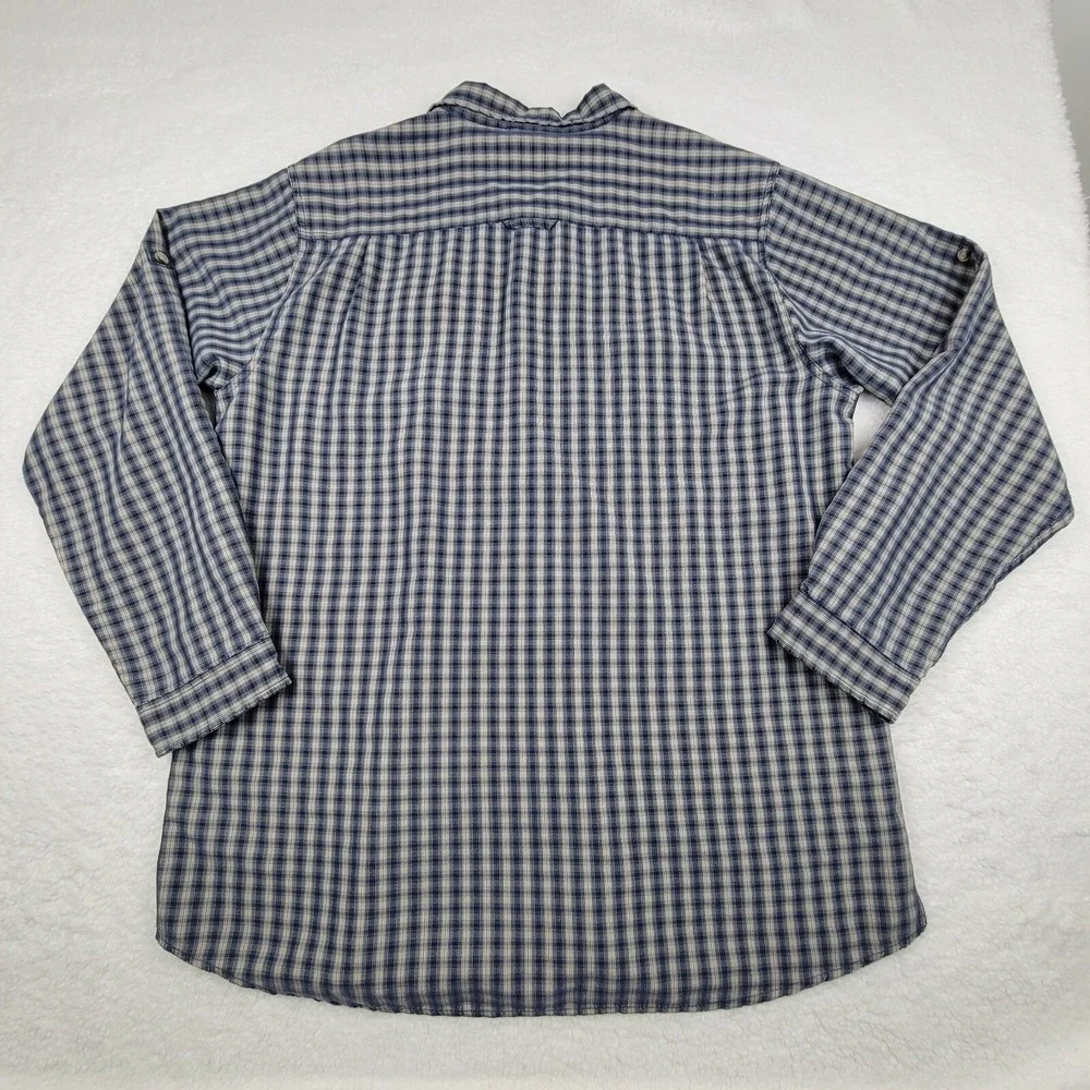 The‎ North Face Button Up Hiking Shirt Mens XXL 2XL Worn Distressed Stained
